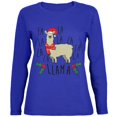 thumbnail image 1 of Christmas Fa La Llama Womens Long Sleeve T Shirt, 1 of 1