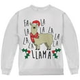 thumbnail image 1 of Christmas Fa La Llama Youth Sweatshirt White YLG, 1 of 1