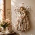 thumbnail image 1 of Christmas Fabric Angel Hanging DIY Craft Kit, Handmade Ornament Project for Holiday Wall and Tree Decor, Design C, 6.30 in, 1 of 3