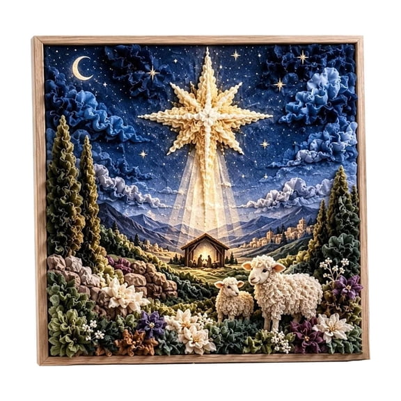 Christmas Fabric Art DIY Kit 3D, Handmade Craft Kit with Fabric, Holiday Decor Craft for Home Display, Pre-Cut Fabric Materials, Handmade Home Decor, Christmas Activity Supply
