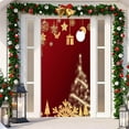thumbnail image 1 of Christmas Fabric Door Cover Hanging Decoration for Holiday Parties and Winter Celebrations, 1 of 8