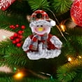 thumbnail image 1 of Christmas Fabric Pendant, Christmas Tree Hanging Decorations, Small Doll Christmas Ornament with Pom-Pom Accents and Hanging String, Soft Furry Fabric Material, Cozy Holiday Decor for Home and Office, 1 of 7