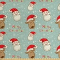 thumbnail image 1 of Ambesonne Christmas Fabric by the Yard Upholstery, Santa Deer Vintage, 10 Yards, Multicolor, 1 of 4
