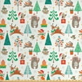 thumbnail image 1 of Ambesonne Christmas Fabric by the Yard Upholstery, Theme Xmas, 5 Yards, Multicolor, 1 of 4