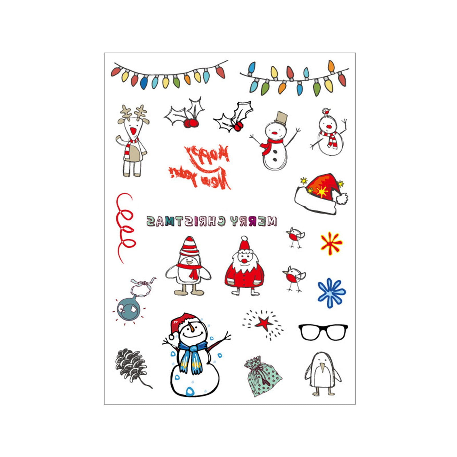 Christmas Face Eye Stickers Eye Liner Eyeshadow Temporary Stickers