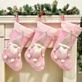 thumbnail image 1 of Christmas Faceless Doll Christmas Stockings P.ink Plush Holiday Decorations Door Window Christmas Tree Large Pendant, 1 of 7
