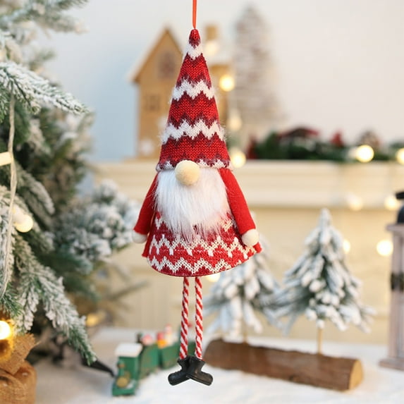 Christmas Faceless Gnome Ornament – Light-Up Santa Claus Hanging Plush Doll – Forest Old Man Pendant for Tree, Shelf, or Wall – Nordic Christmas Decoration for Home, Office, or Gift