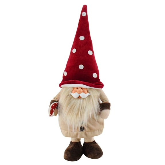 Christmas Faceless Gnome Plush Doll Festive Holiday Decor Red Polka Dot Hat Xmas Tabletop Ornament Cute Santa Themed Figurine Soft Stuffed Christmas Gift for Home Party