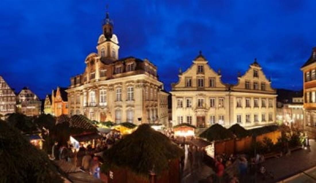 Christmas Fair Schwabisch Hall Hohenlohe Baden-Wurttemberg Germany Canvas Art - Panoramic Images (21 x 12)