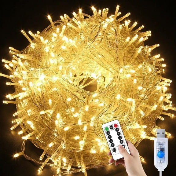 Christmas Fairy Lights,6M 40LED Christmas Lights led Indoor Fairy Lights Indoor Outdoor Rope Fairy String Lights USB Powered with Remote