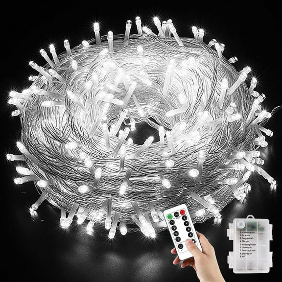 Christmas Fairy Lights,6M 40LEDchristmas String Lights Indoor Fairy Lights Indoor Outdoor Rope Fairy String Lights Battery with Remote