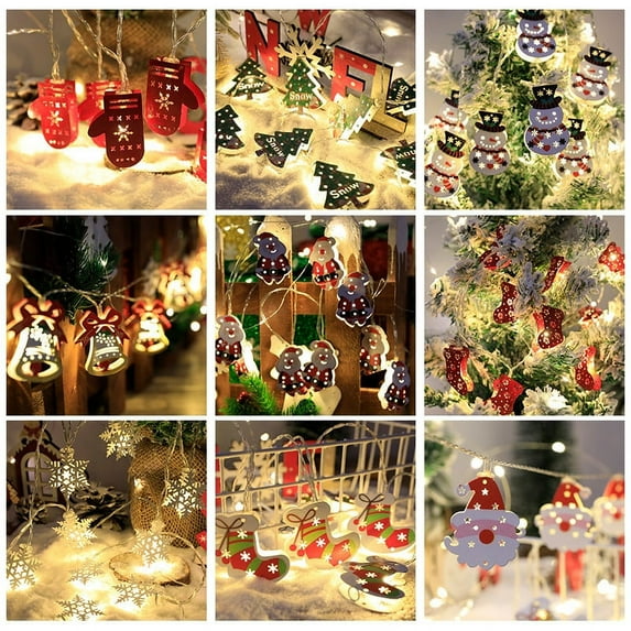 Christmas Fairy Lights Christmas String Lights Battery Operated String Lights LED String Lights Indoor Ourdoor for Christmas Tree Lights Bedroom Party Christmas Decor, 6.56FT 10LED