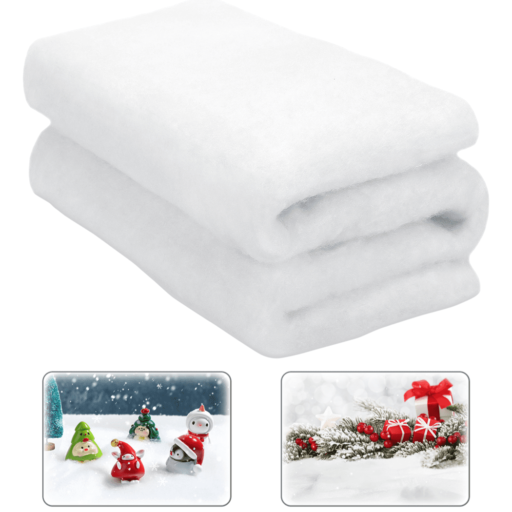Christmas Fake Snow Blanket Rolls, Artificial Decorative Snow Fiber