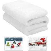 Christmas Fake Snow Blanket Rolls, Artificial Decorative Snow Fiber Fluffy Snow Carpet, Village Party Favors Display Photo Prop for Christmas(59 x 31in)