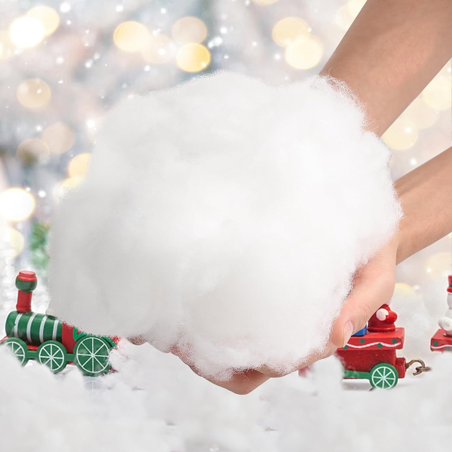 Christmas Fake Snow, Cotton Like Fluffy Snow Fiber, Artificial Indoor Snow  Decor for Winter Mantle Village, Nativity and Christmas Ornament, 7 oz per  Bag (3 Bags) - Walmart.com