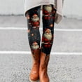 thumbnail image 1 of Christmas Fall Polyester Ankle-Length Spandex Floral Leggings for Women Black Women's Day Autumn And Winter Artistic Splash Printed Soft Stretchy Pants 3XL, 1 of 6