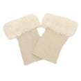 thumbnail image 1 of Christmas Fall Stocking Stuffers for Women Beige Boot Socks Pairs Warmers Womens Winter Cuffs Topper Leg 2 Plush Knit, 1 of 4