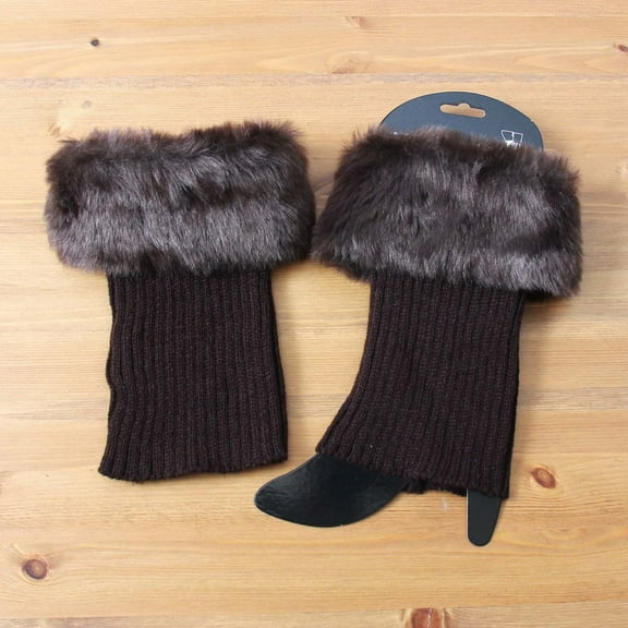 Christmas Fall Stocking Stuffers for Women Brown Boot Socks Pairs Warmers Womens Winter Cuffs Topper Leg 2 Plush Knit