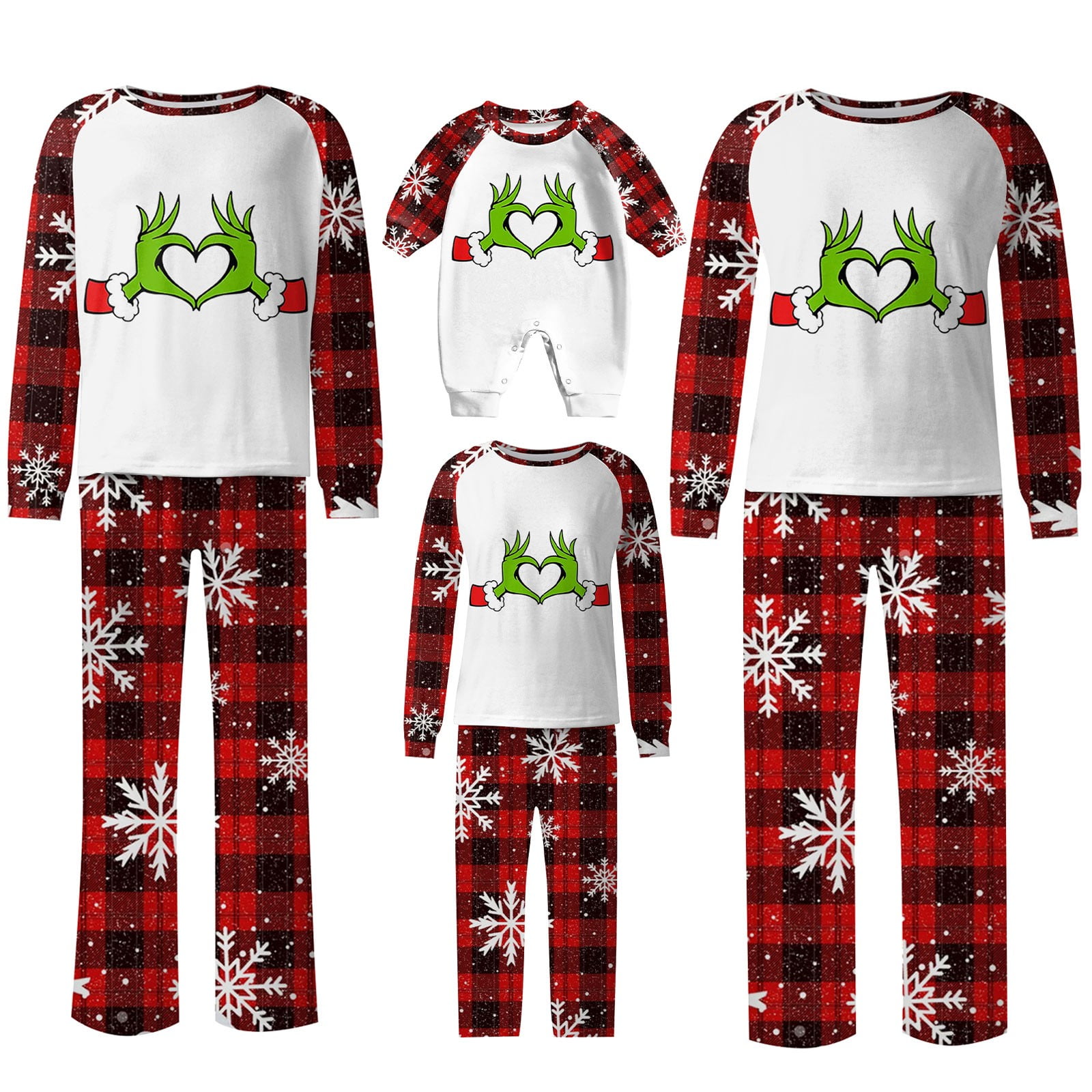 Christmas Family Grinch Matching Family Christmas Pajamas Suit,Grinch