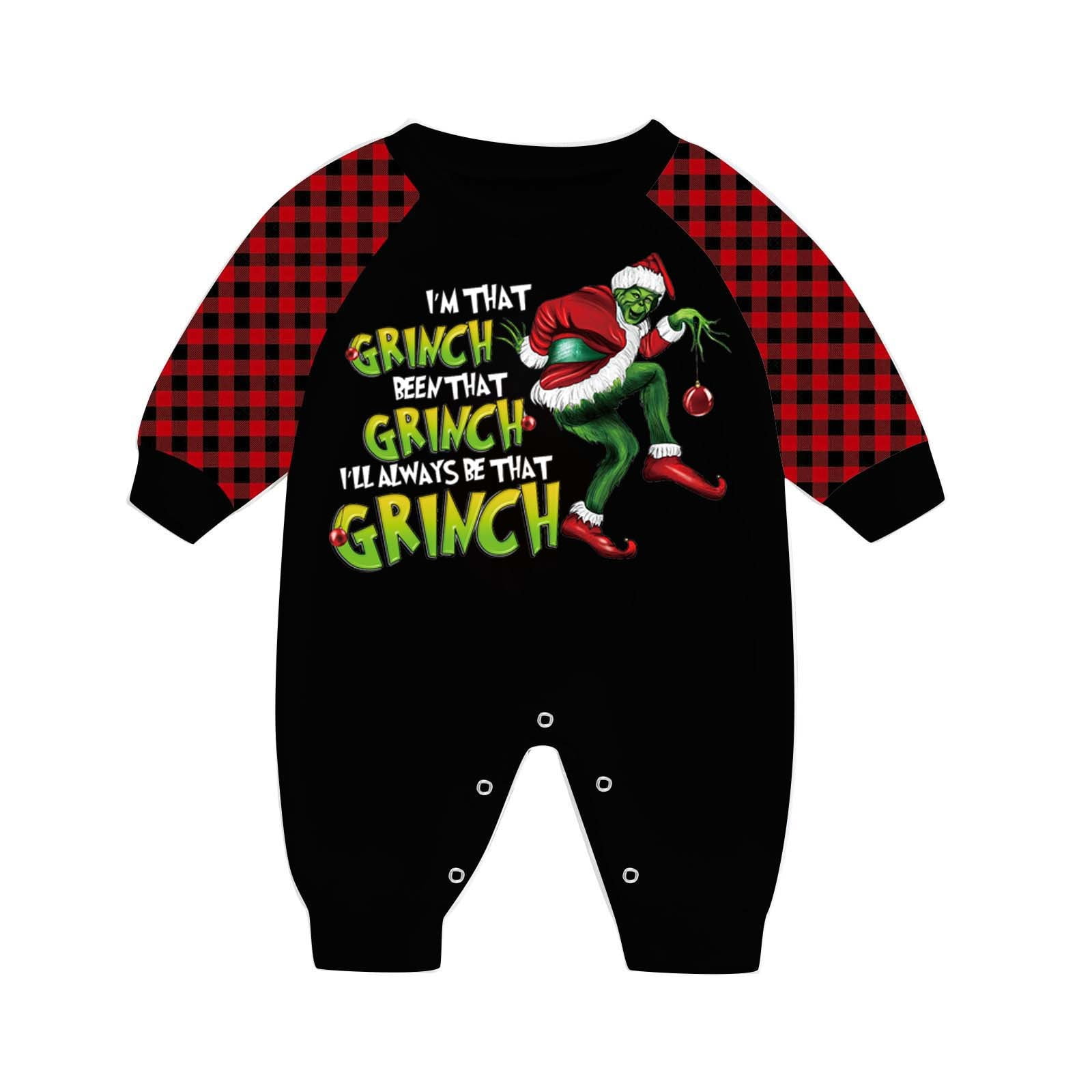 Christmas Family Grinch Matching Family Christmas Pajamas Suit,Grinch