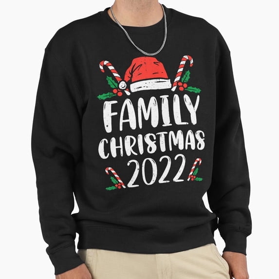 Christmas Family Matching Costume Xmas Retro Vintage Funny Graphic Aesthetic Unisex Sweatshirt G31502, Up to Size 5XL