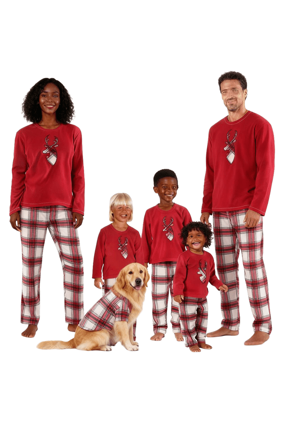 Christmas Family Matching Deer Print Family Christmas Pajamas Set Sleepwear Nightwear Homewear