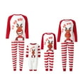 thumbnail image 1 of Christmas Family Matching Pajama Red Holiday Pjs Sets Cotton Sleepwear, 1 of 10