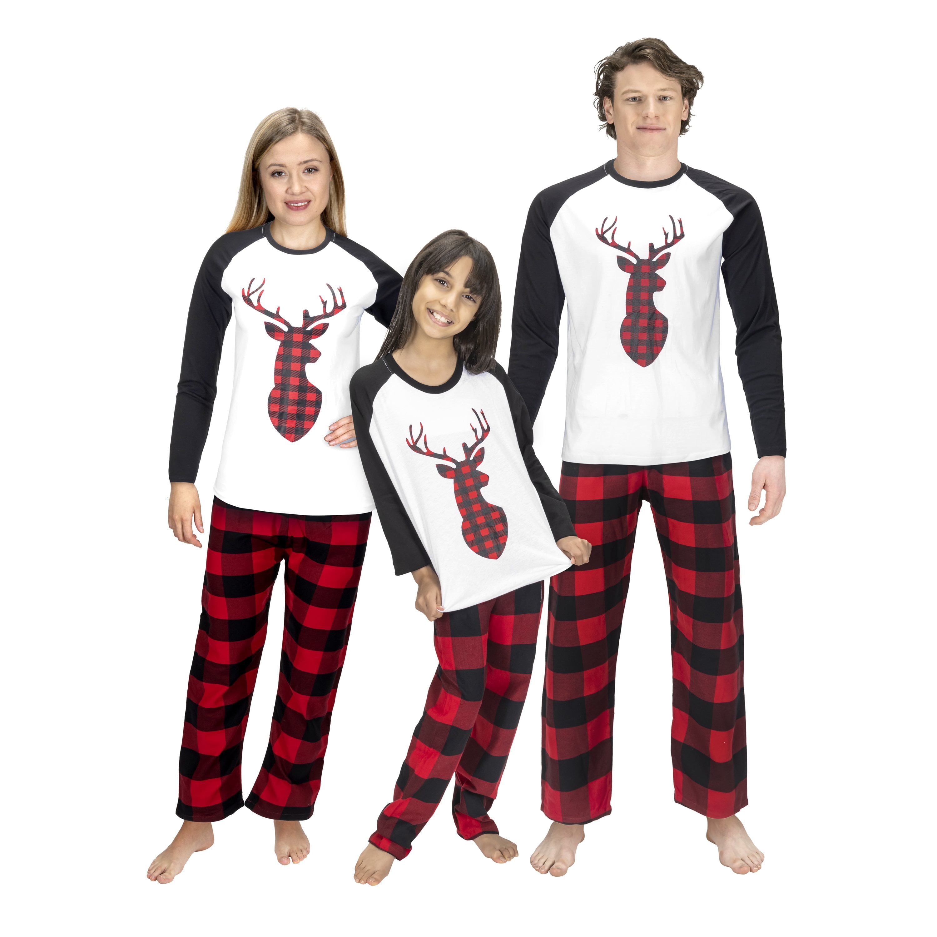 Christmas Family Matching Pajama Set Pjs Nightdress Deer Print Merry ...