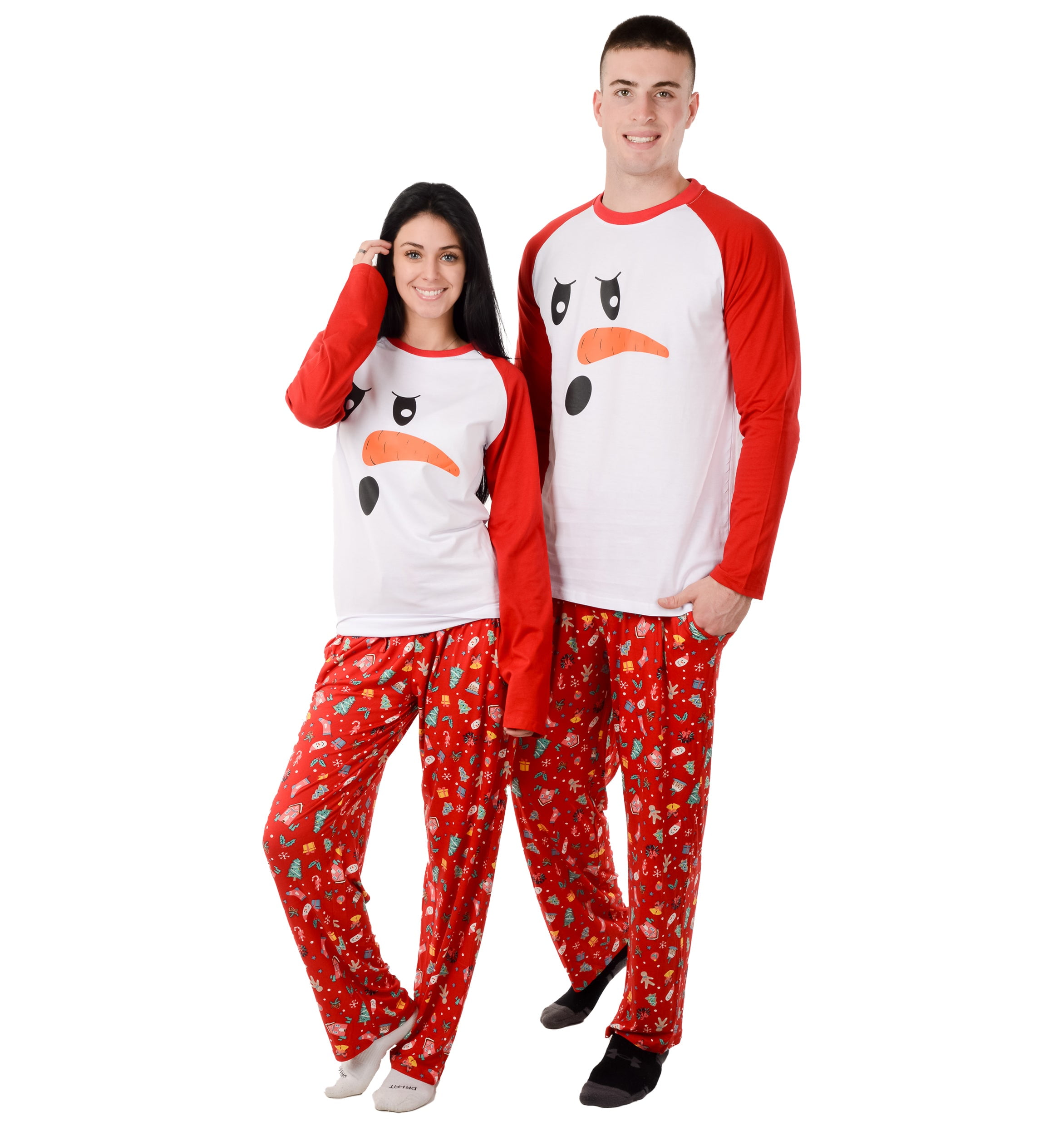 Christmas Family Matching Pajama sets Red Green Stripe Couple PJ Design