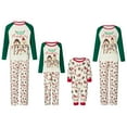 thumbnail image 1 of Christmas Family Matching Pajamas, Baby Romper/Snowman Letter Pattern Long Sleeve Tops and Elk Santa Print Pants Sleepwear Set, 1 of 10