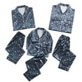 thumbnail image 1 of Christmas Family Matching Pajamas Button Down Long Sleeve Pj Set Festival Party Sleepwear, 1 of 7