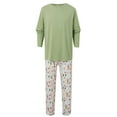 thumbnail image 1 of Christmas Family Matching Pajamas Christmas Pjs Holiday Nightwear Sleepwear Sets Long Sleeve Pjs STYLE A Green XL, 1 of 6