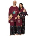 thumbnail image 1 of Christmas Family Matching Pajamas Letter Castle Print Long Sleeve Sleepwear for Mom/Dad/Kid/Baby, 1 of 5