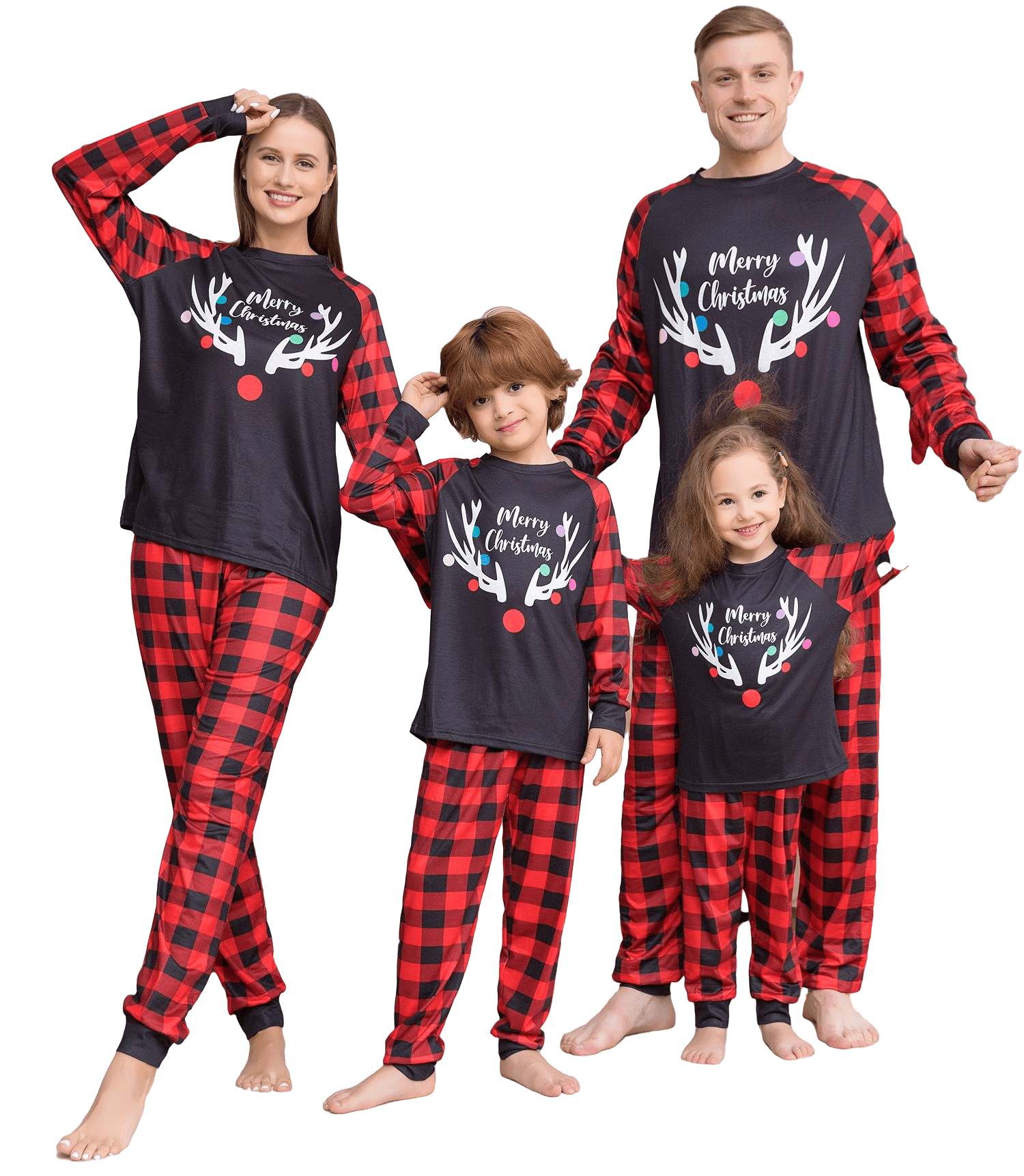 Christmas Family Matching Pajamas Long Sleeve Pj Set Festival Party ...