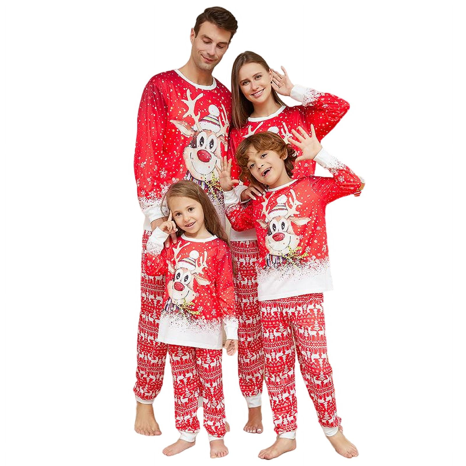 Christmas Family Matching Pajamas Long Sleeve Pj Set Festival Party