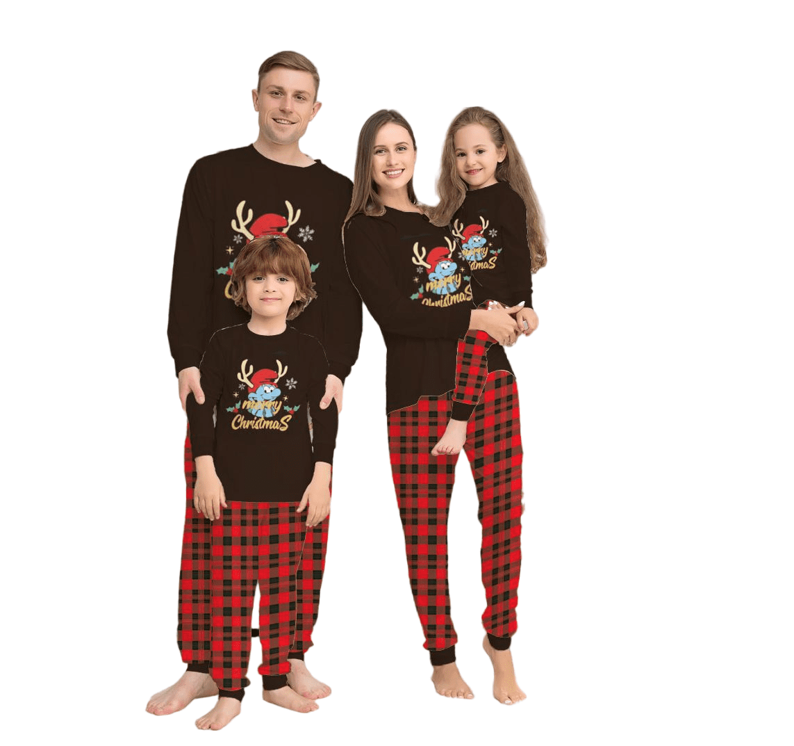 Christmas Family Matching Pajamas Long Sleeve Pj Set Festival Party