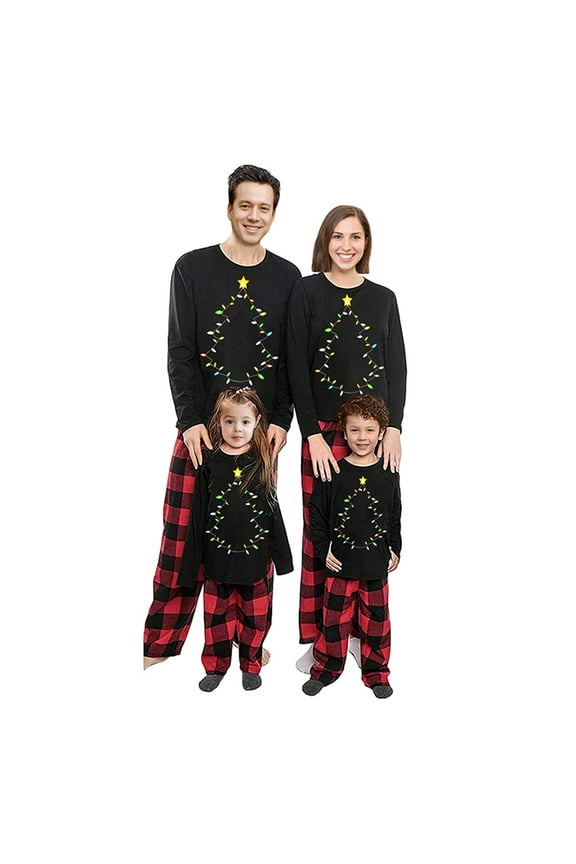 Christmas Family Matching Pajamas Set Christmas Tree Sleepwear For The Family Women And Men