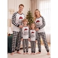 thumbnail image 1 of Christmas Family Matching Pajamas Set Long Sleeve Plaid Tops and Pants Set, 1 of 10