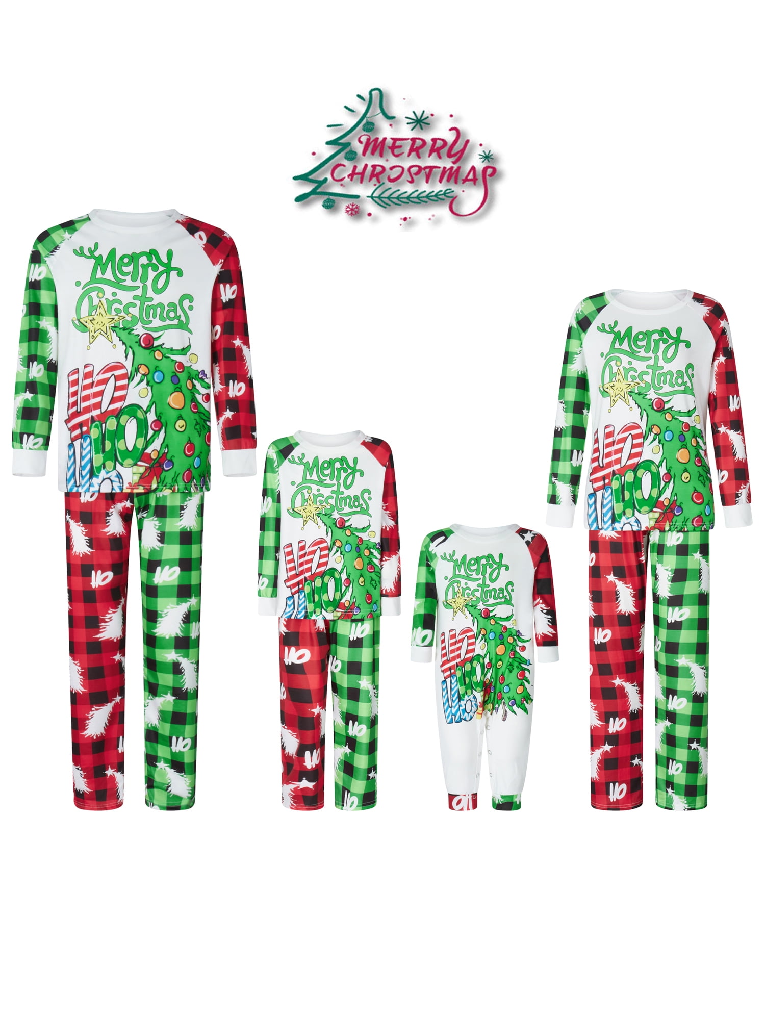 Matching Merry Christmas Tree Print Cozy and Festive Christmas Pajamas for the Whole Family
