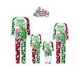 thumbnail image 1 of Christmas Family Matching Pajamas Set Xmas Tree Letters Print Tops+Plaid Pants Set Holiday Pjs Sleepwear Loungwear Outfit, 1 of 7