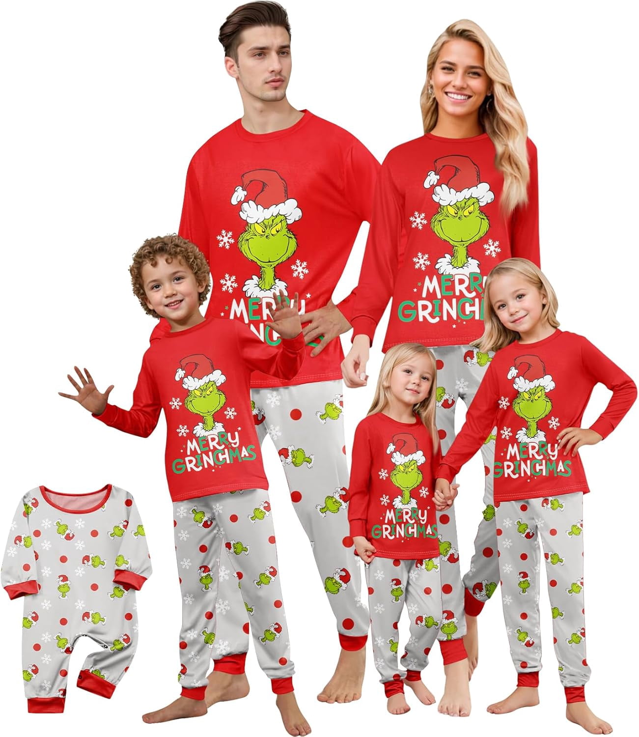 Christmas Family Matching Pajamas Sets Christmas PJ's Cute Print Top ...