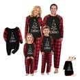 thumbnail image 1 of Christmas Family Matching Pajamas Sets for Family Christmas PJ's Letter Print Top and Plaid Pants Xmas Jammies Sleepwear Mommy and Me Pajamas Christmas Outfit, 1 of 10