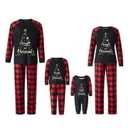 LUETHBIEZX Christmas Family Matching Pajamas Sets Holiday Pajama PJ Sets Xmas Jammies for Family