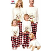 CAITZR Christmas Family Matching Pajamas Sets Holiday Pajama PJ Sets Xmas Jammies for Family