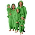 thumbnail image 1 of Christmas Family Matching Pajamas Sets with Hood, Pure Green Thickened Plush Warm Flannel, Merry Christmas Pajamas, Long Sleeved Pajamas Zipper Style, Xmas Festival Pjs, Christmas Theme Pajamas, 1 of 3