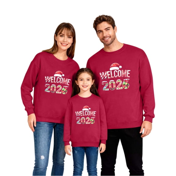 Christmas Family Matching Pajamas Sets, Merry Christmas Pajamas Warm Flannel, Long Sleeved Crew Neck Sweatshirt, Xmas Festival Pjs, Christmas Theme Pajamas, Christmas Gifts