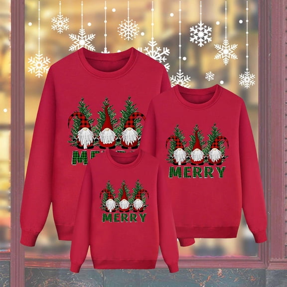 Christmas Family Matching Pajamas Sets, Merry Christmas Pajamas Warm Flannel, Long Sleeved Crew Neck Sweatshirt, Xmas Festival Pjs, Christmas Theme Pajamas, Christmas Gifts