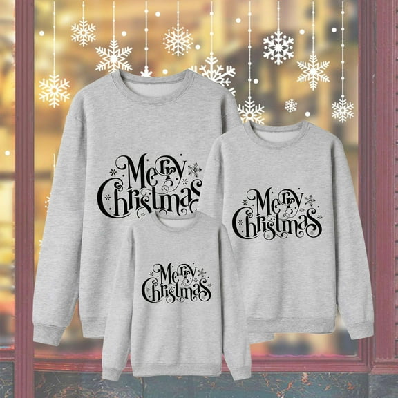 Christmas Family Matching Pajamas Sets, Merry Christmas Pajamas Warm Flannel, Long Sleeved Crew Neck Sweatshirt, Xmas Festival Pjs, Christmas Theme Pajamas, Christmas Gifts