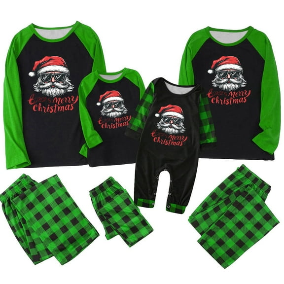 Christmas Family Matching Pajamas Sets, Warm & Loose & Skin-friendly, Long Sleeved Round Collar Pajamas 2Pcs Set, Xmas Festival Pjs, Christmas Theme Pajamas