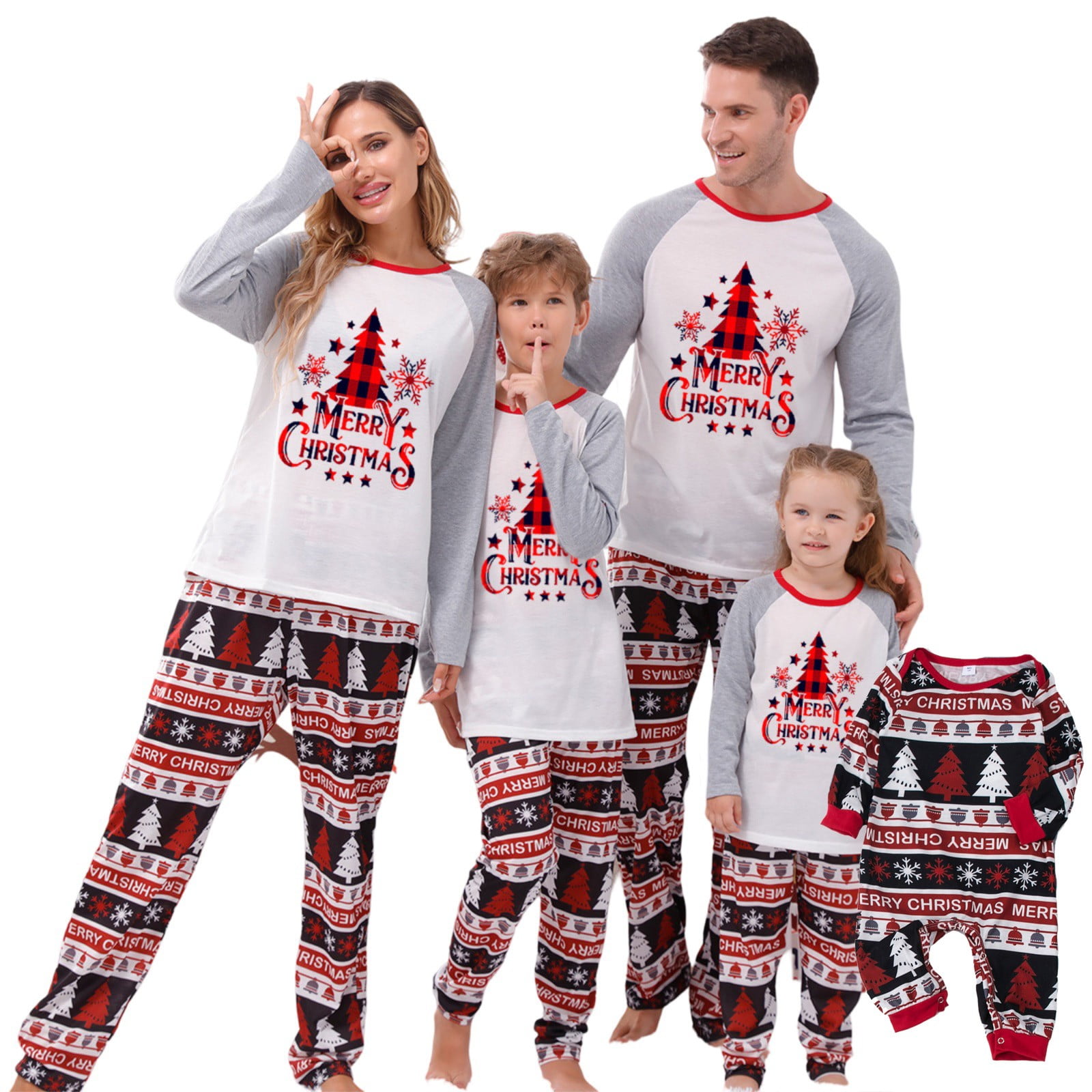 Christmas Family Matching Pajamas Sets, Warm & Loose & Skin-friendly ...